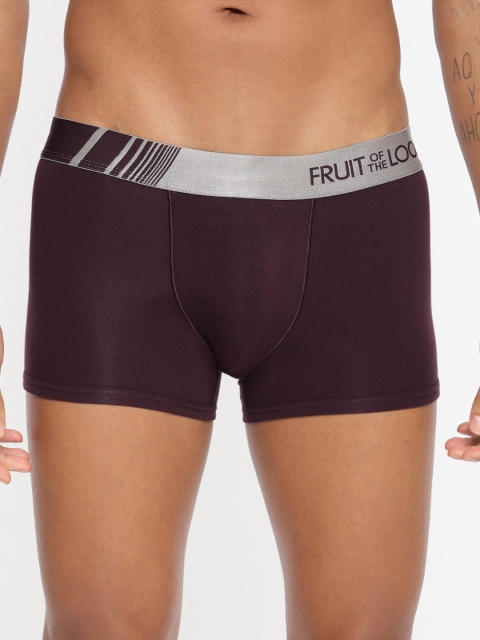 

Fruit of the loom Men Burgundy Solid Trunk MTR10