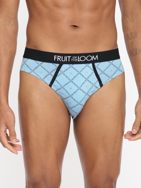 

Fruit of the loom Men Blue & Grey Printed Briefs MHB14-A3P5