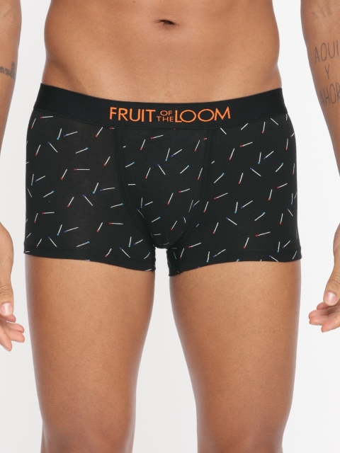 

Fruit of the loom Men Black & White Quirky Printed Trunks MTR14-A4P1