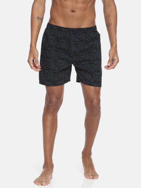 

Fruit of the loom Mens Black Printed Pure Cotton Boxer MBS03-A3P4