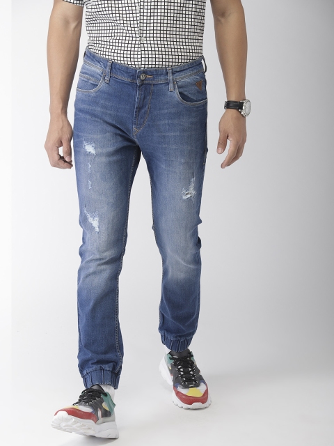 

Harvard Men Blue Slim Jogger Fit Mid-Rise Mildly Distressed Stretchable Jeans