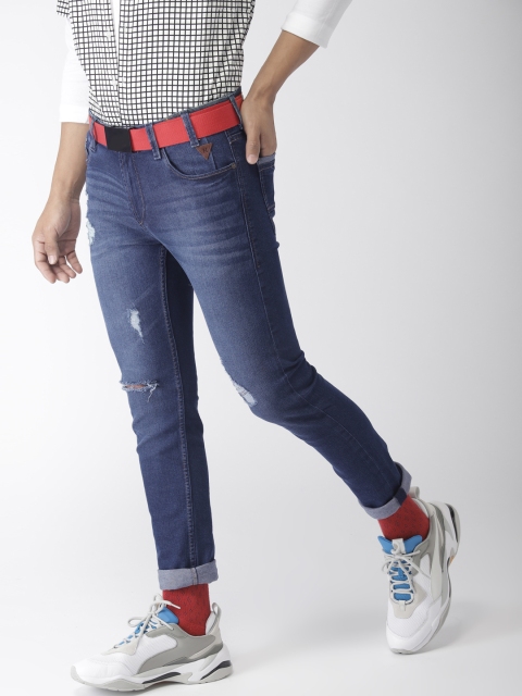 

Harvard Men Blue Skinny Fit Mid-Rise Mildly Distressed Stretchable Jeans
