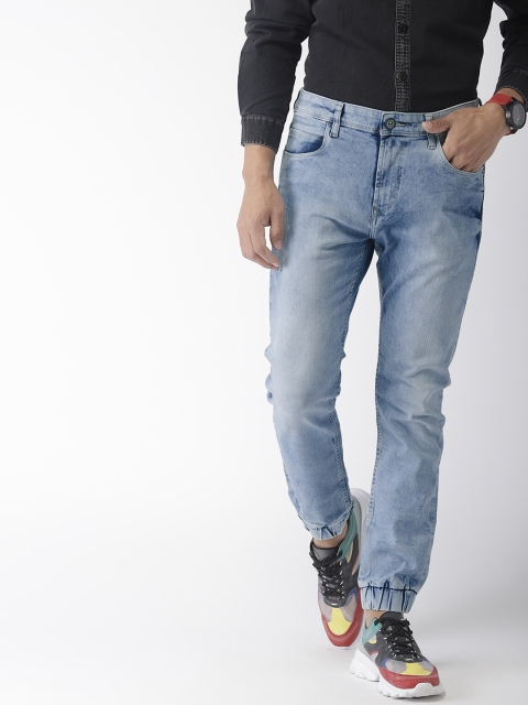 

Harvard Men Blue Slim Jogger Fit Mid-Rise Clean Look Stretchable Jeans