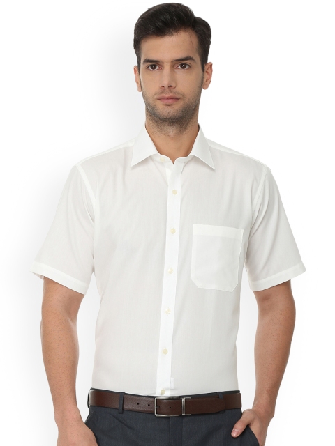 

Louis Philippe Men White Regular Fit Solid Formal Shirt