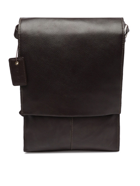 

Hidesign Men Brown Leather Solid Messenger Bag
