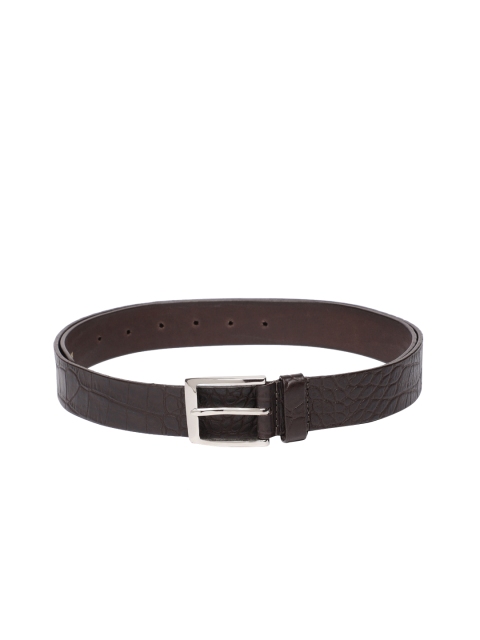

Hidesign Men Brown Textured Leather Belt