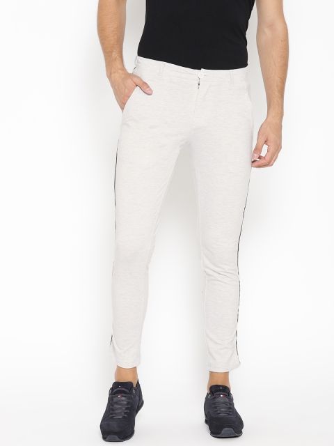 

Sweet Dreams Men Off-White Regular Fit Self Design Regular Trousers