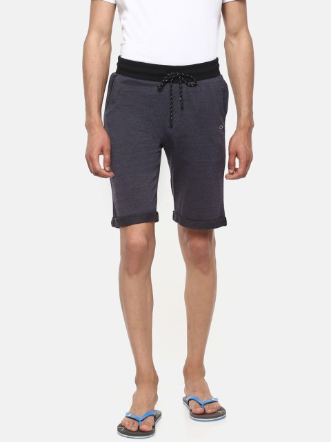 

Sweet Dreams Men Navy Blue & Black Striped Lounge Shorts MK-1633A9