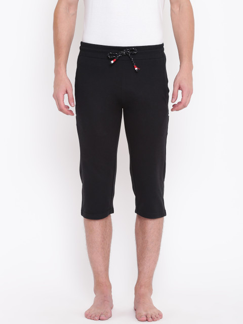 

Sweet Dreams Men Black Solid 3/4th Length Lounge Shorts MJ-1614A9
