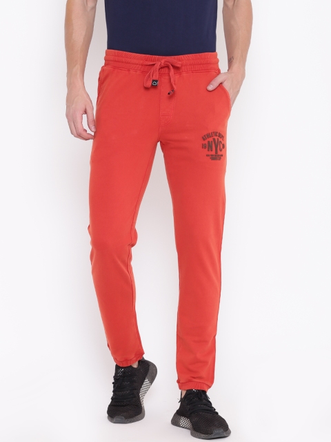 

Sweet Dreams Men Coral Orange Solid Joggers