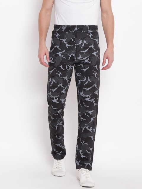 

Sweet Dreams Men Black & Grey Camouflage Print Track Pants