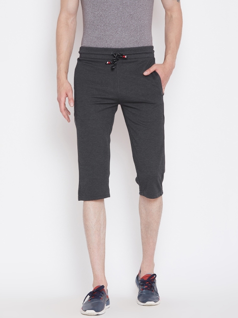 

Sweet Dreams Men Charcoal Grey 3/4th Length Solid Shorts