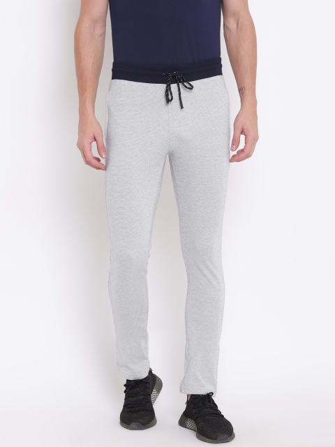 

Sweet Dreams Men White & Navy Blue Self-Design Track Pants