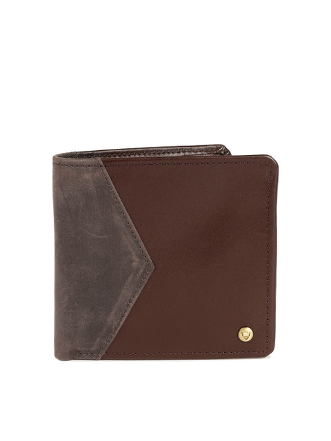 

Hidesign Men Brown Solid Two Fold Leather Wallet