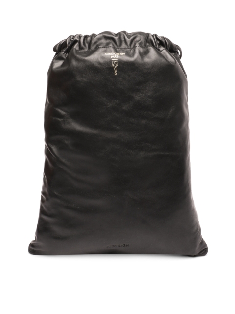 

Hidesign Men Black Leather Backpack