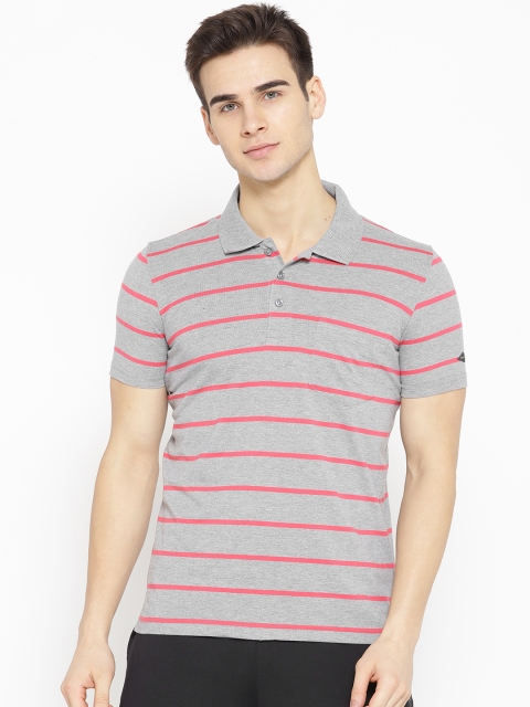 

Sweet Dreams Men Grey Melange & Pink Striped Lounge T-shirt MT-1806A9