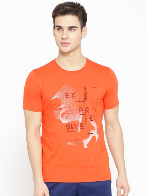 

Sweet Dreams Men Orange Printed Workout Lounge T-Shirt MT-1756A9