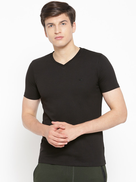 

Sweet Dreams Men Black Solid Lounge T-shirt