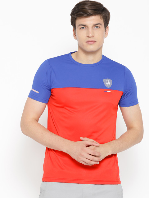 

Sweet Dreams Men Red & Blue Colourblocked Round Neck T-shirt