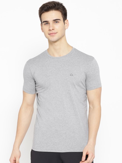 

Sweet Dreams Men Grey Melange Solid Lounge T-shirt MT-1752A9