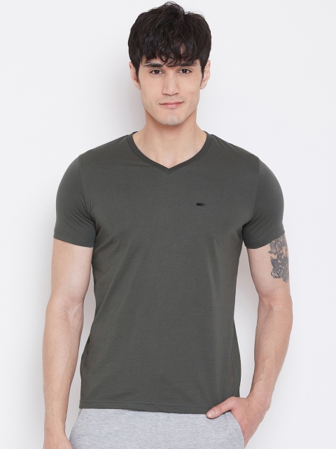 

Sweet Dreams Men Charcoal Grey Solid Lounge T-shirt MT-1746A9