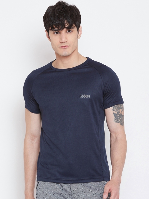 

Sweet Dreams Men Navy Blue Solid Round Neck T-shirt