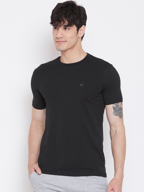 

Sweet Dreams Men Black Solid Lounge T-shirt MT-1752A9