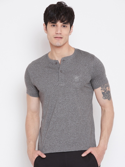 

Sweet Dreams Men Charcoal Grey Solid Lounge T-shirt MT-1760A9