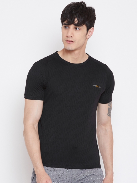 

Sweet Dreams Men Black Self-Design Lounge T-shirt MT-1866A9