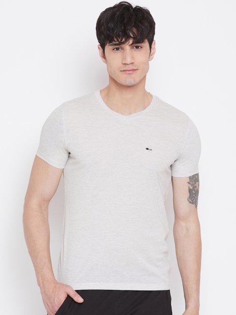 

Sweet Dreams Men Grey Melange Solid Lounge T-shirt