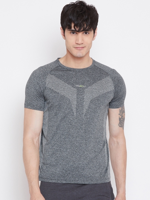 

Sweet Dreams Men Grey Melange Printed Round Neck T-shirt