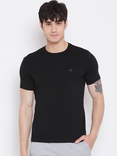 

Sweet Dreams Men Black Solid Lounge T-shirt MT-1752A9