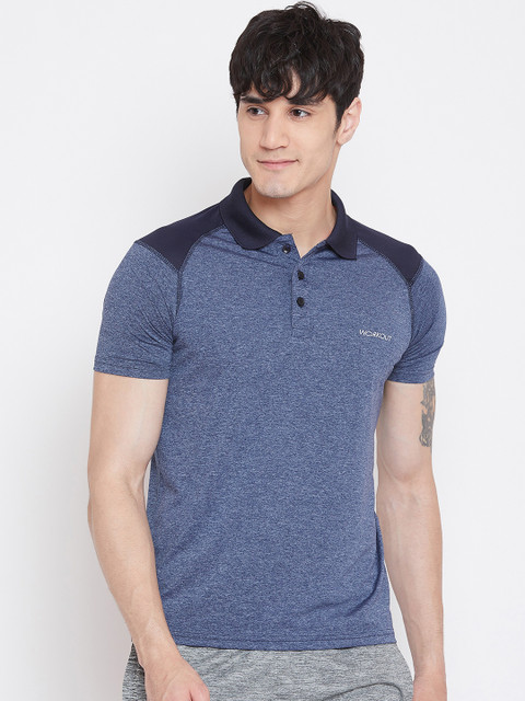

Sweet Dreams Men Navy Blue Solid Polo Collar T-shirt