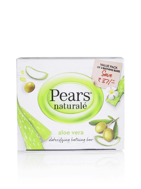 

Pears Pack of 3 Women Natural Aloe Vera Detoxifying Soap Bars 125 g each, Green