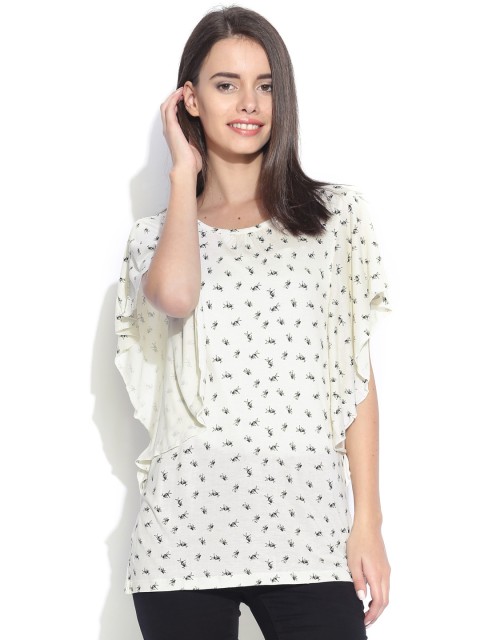 

Honey by Pantaloons Off-White Printed Top