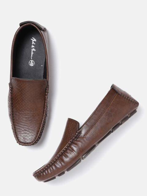 

Mast & Harbour Men Brown Textured Driving Shoes