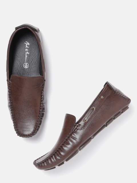 

Mast & Harbour Men Coffee Brown Driving Shoes