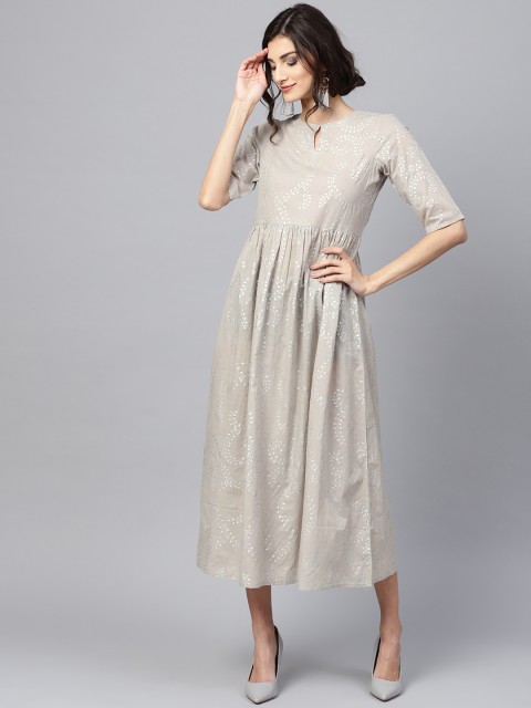 

GERUA Women Grey Printed Maxi Dress