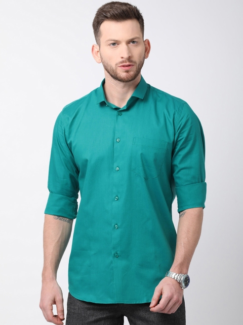 

NO NEXT Men Green Custom Tailored Fit Solid Casual Shirt