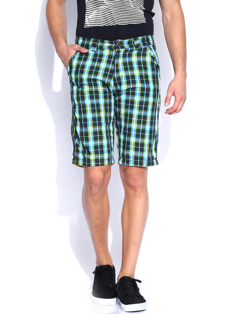 

Sports52 Wear Green & Blue Checked Shorts