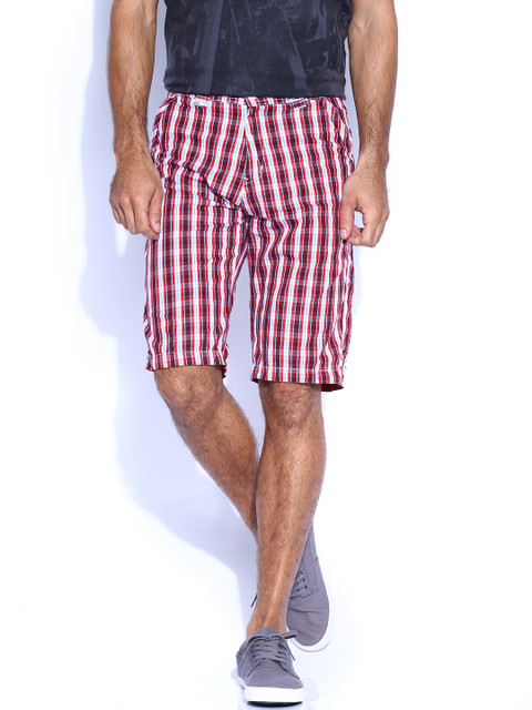 

Sports52 Wear Red & White Checked Shorts