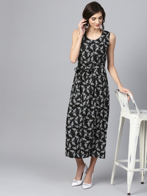 

GERUA Women Black Printed Maxi Dress