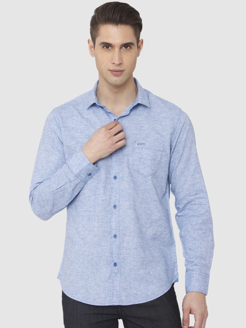 

Mufti Men Blue Slim Fit Printed Casual Shirt