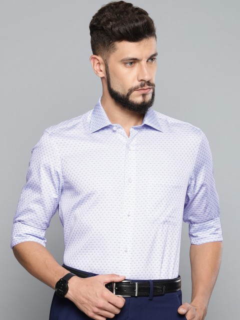 

Louis Philippe Men Blue & White Classic Regular Fit Checked Formal Shirt