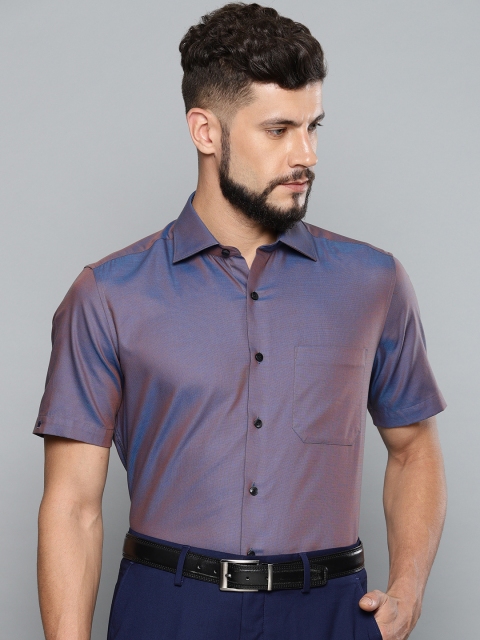 

Louis Philippe Men Purple Regular Fit Solid Formal Shirt