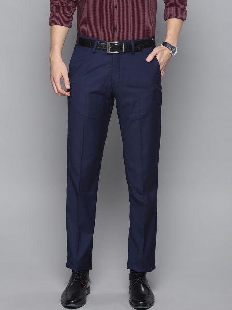 

Louis Philippe Men Navy Blue Regular Fit Solid Formal Trousers