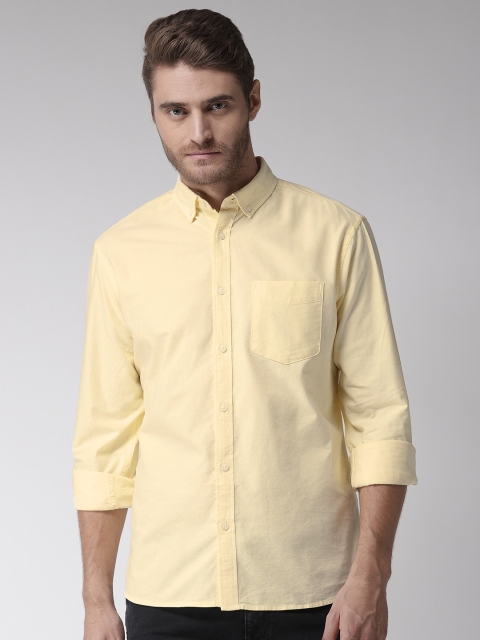 

Marks & Spencer Men Yellow Regular Fit Solid Casual Shirt