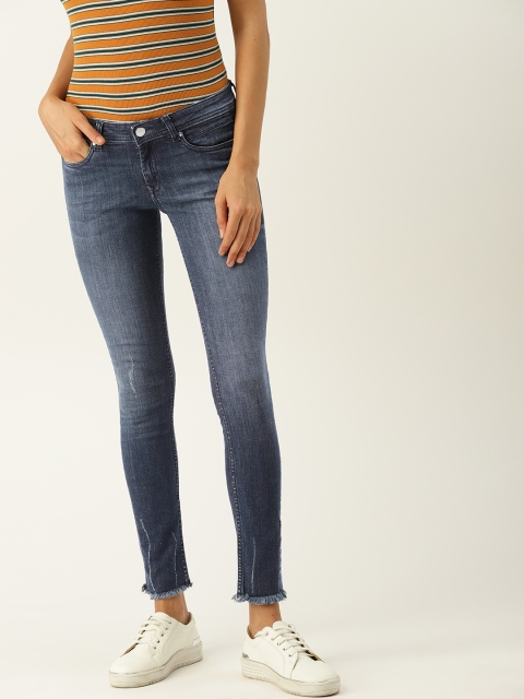 

Allen Solly Woman Blue Slim Fit Low-Rise Low Distress Stretchable Jeans