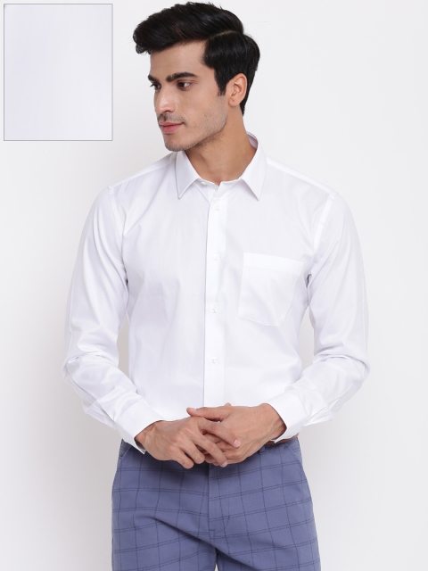 

Blackberrys Men White Slim Fit Solid Formal Shirt