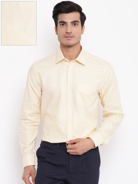 

Blackberrys Men Yellow Slim Fit Self Design Formal Shirt